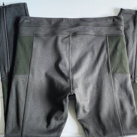 Athleta Trailsetter Ponte Motion Pants Travel Pants In Olive Size 8 - Picture 3 of 13